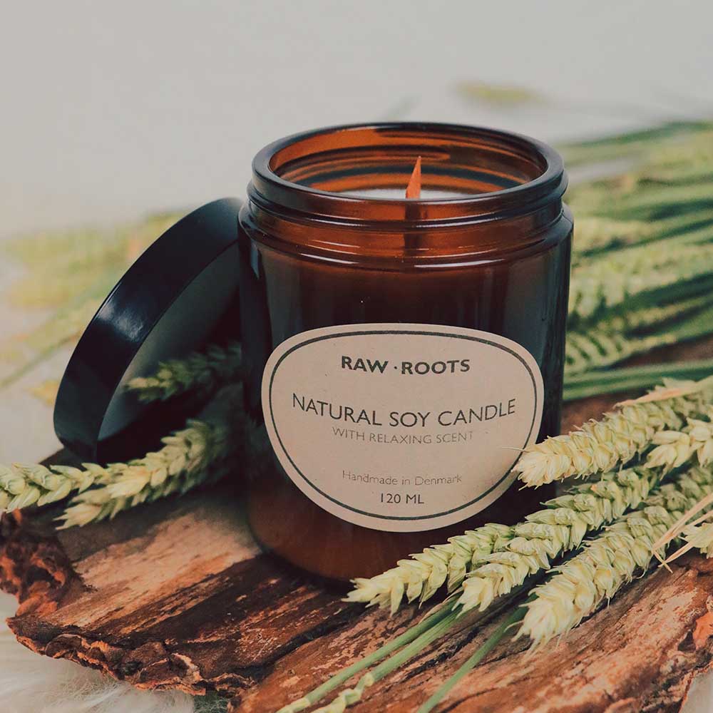 Buy Organic Soy Candles With Grounding Scent 160 ML For 12 At RAW ROOTs