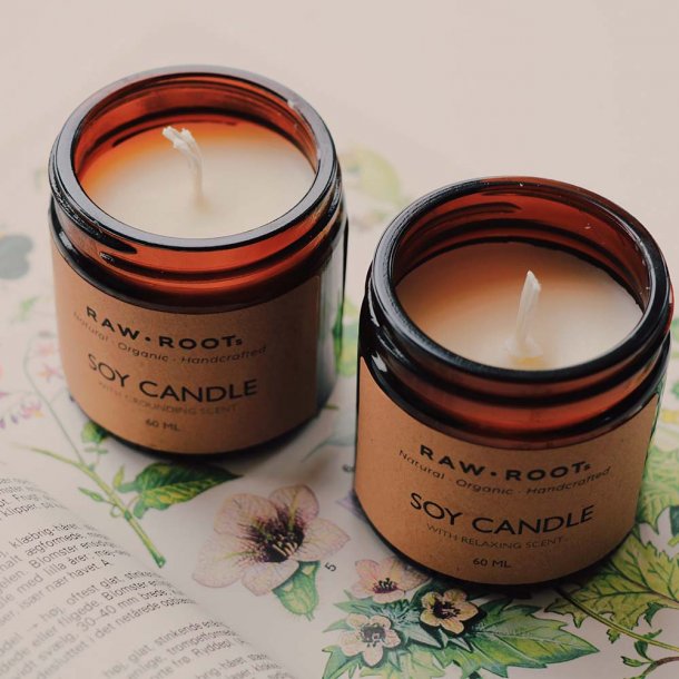 Buy Organic Soy Candles With Relaxing Scent 60 Ml For 6 At Raw Roots